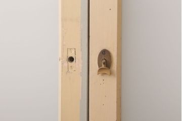 昭和レトロ　すりガラス入りの引き戸2枚セット(窓)