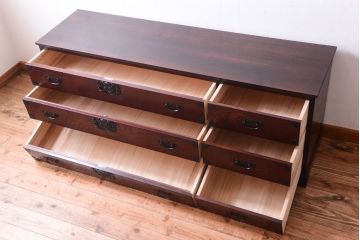 中古　筑後民芸家具　箪笥ローチェスト(ローボード)