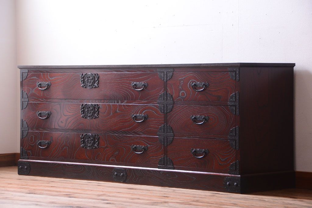 中古　筑後民芸家具　箪笥ローチェスト(ローボード)