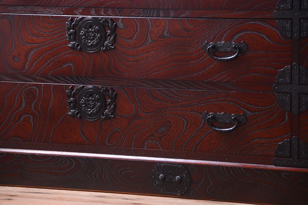 中古　筑後民芸家具　箪笥ローチェスト(ローボード)