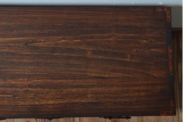 アンティーク家具　古民具・骨董　銅金具!総桐材の衣装箪笥ローボード(時代箪笥、桐箪笥、桐たんす)(2)