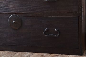 アンティーク家具　古民具・骨董　銅金具!総桐材の衣装箪笥ローボード(時代箪笥、桐箪笥、桐たんす)(2)