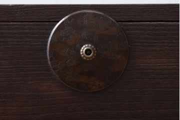 アンティーク家具　古民具・骨董　銅金具!総桐材の衣装箪笥ローボード(時代箪笥、桐箪笥、桐たんす)(2)