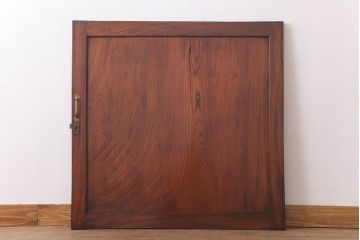 和製アンティーク　総欅材!鏡板一枚板の小さなドア
