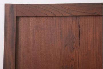 和製アンティーク　総欅材!鏡板一枚板の小さなドア