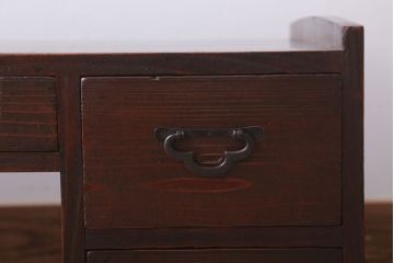 アンティーク家具　古民具・骨董　大正期　古い木の片袖文机
