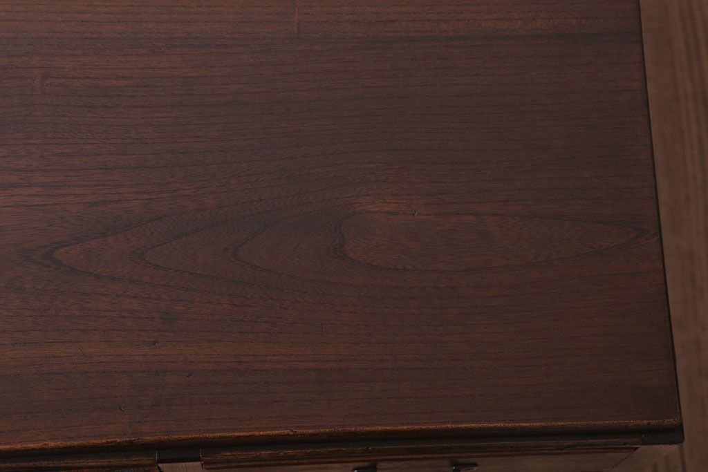 レトロ家具　昭和レトロ　古い欅材の片袖文机