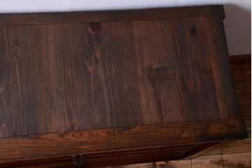 アンティーク家具　古民具・骨董　明治　前面欅材の古い米沢帳場小箪笥