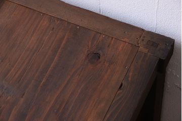 アンティーク家具　古民具・骨董　明治　前面欅材の古い米沢帳場小箪笥