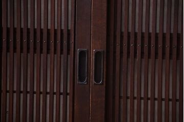 古民具・骨董　裏障子付き!上質なアンティーク格子戸3枚セット
