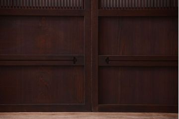 古民具・骨董　裏障子付き!上質なアンティーク格子戸3枚セット