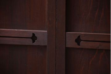 古民具・骨董　裏障子付き!上質なアンティーク格子戸3枚セット