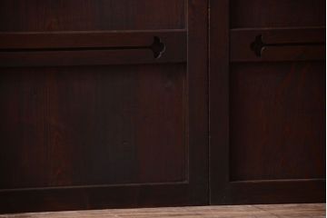 古民具・骨董　裏障子付き!上質なアンティーク格子戸3枚セット