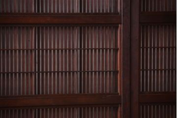 古民具・骨董　裏障子付き!上質なアンティーク格子戸3枚セット