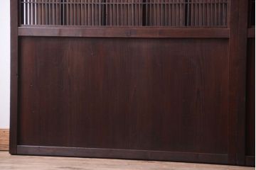 古民具・骨董　裏障子付き!上質なアンティーク格子戸3枚セット