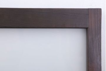 和製アンティーク　すり・ダイヤガラス入り!古い木のモダンなガラス引き戸