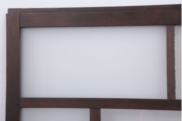 和製アンティーク　すり・ダイヤガラス入り!古い木のモダンなガラス引き戸