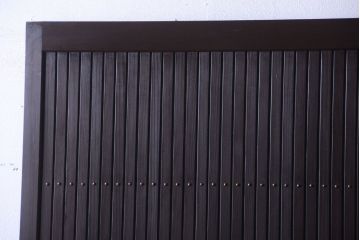 古民具・骨董　明治〜大正　古い木の高級平格子戸2枚セット