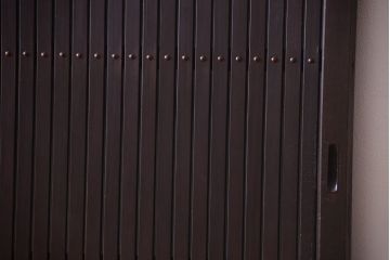 古民具・骨董　明治〜大正　古い木の高級平格子戸2枚セット