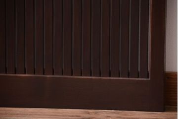 古民具・骨董　明治〜大正　古い木の高級平格子戸2枚セット