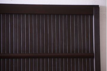 古民具・骨董　明治〜大正　古い木の高級平格子戸2枚セット