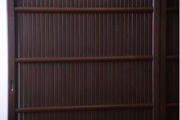 古民具・骨董　明治〜大正　古い木の高級平格子戸2枚セット