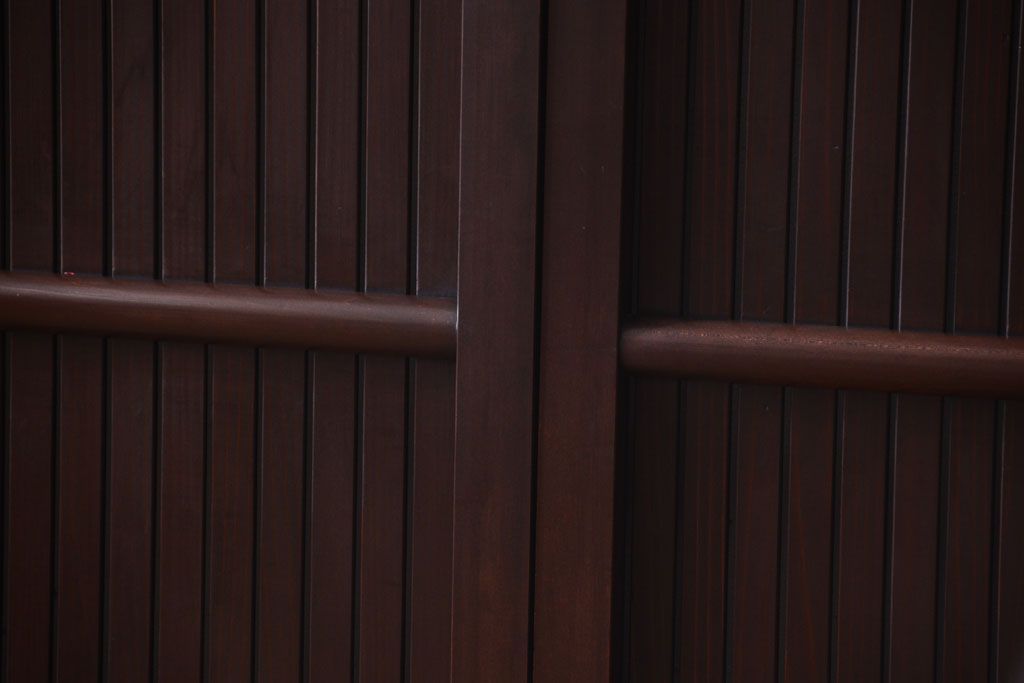 古民具・骨董　明治〜大正　古い木の高級平格子戸2枚セット