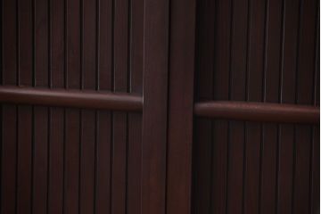 古民具・骨董　明治〜大正　古い木の高級平格子戸2枚セット