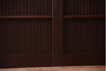 古民具・骨董　明治〜大正　古い木の高級平格子戸2枚セット