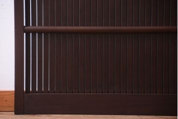 古民具・骨董　明治〜大正　古い木の高級平格子戸2枚セット