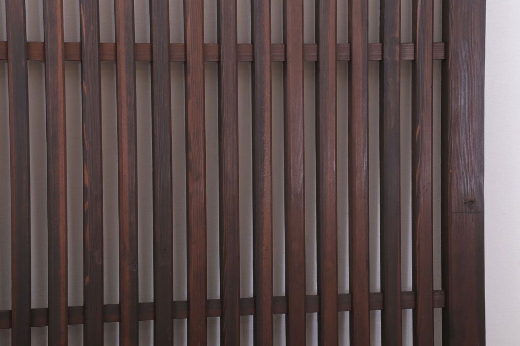 和製アンティーク　大正〜昭和　荒格子戸2枚セット