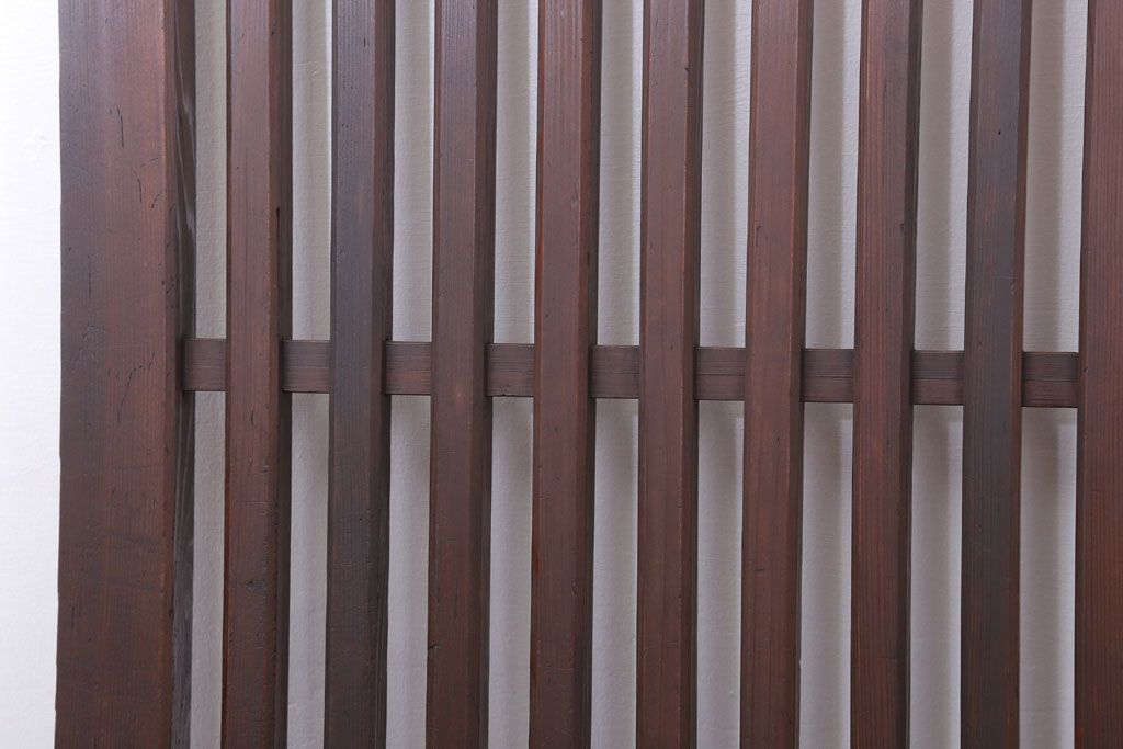 和製アンティーク　大正〜昭和　荒格子戸2枚セット