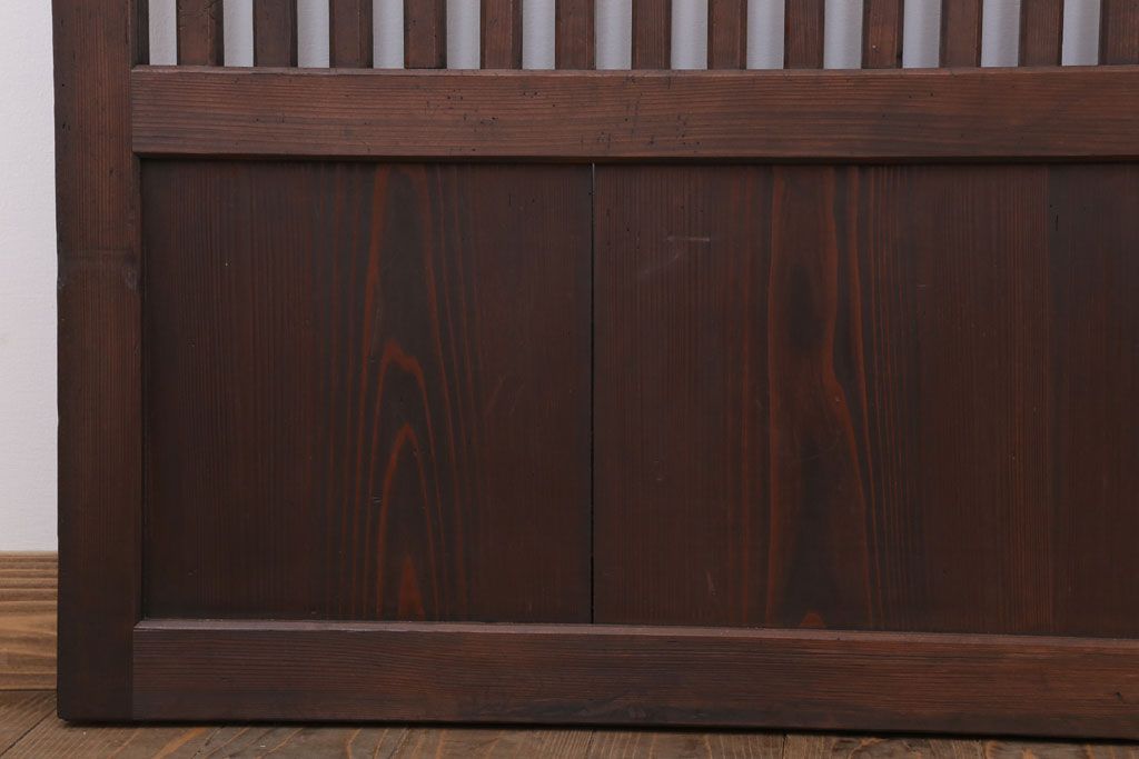 和製アンティーク　大正〜昭和　荒格子戸2枚セット