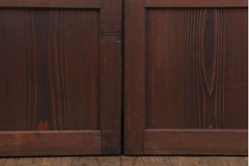 和製アンティーク　大正〜昭和　荒格子戸2枚セット