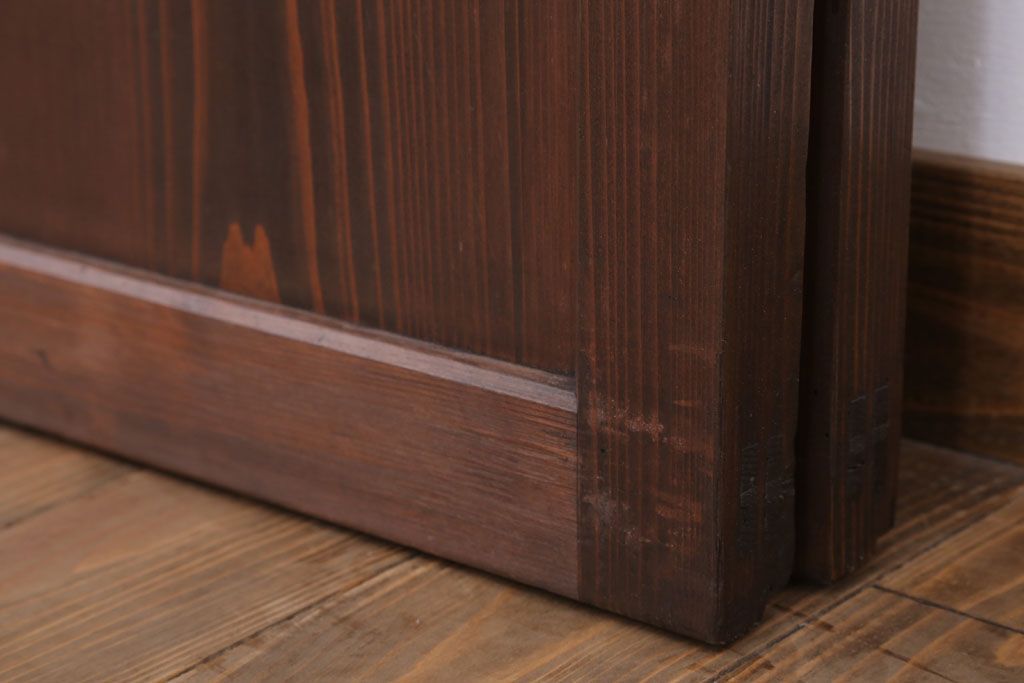 和製アンティーク　大正〜昭和　荒格子戸2枚セット