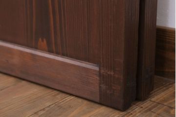 和製アンティーク　大正〜昭和　荒格子戸2枚セット