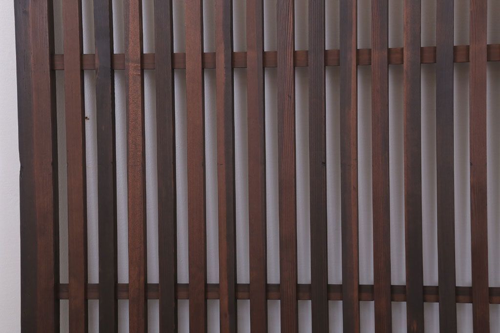 和製アンティーク　大正〜昭和　荒格子戸2枚セット