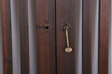 和製アンティーク　大正〜昭和　荒格子戸2枚セット