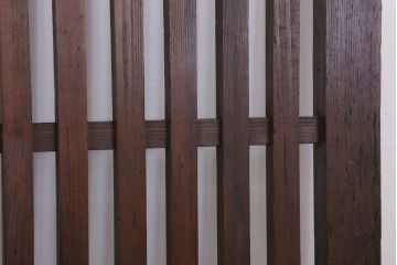 和製アンティーク　大正〜昭和　荒格子戸2枚セット