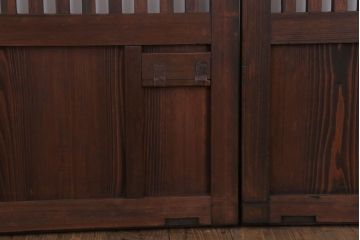 和製アンティーク　大正〜昭和　荒格子戸2枚セット