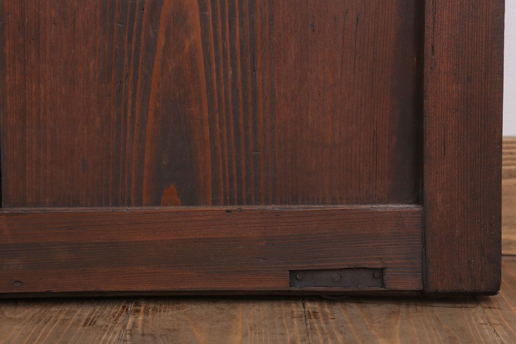 和製アンティーク　大正〜昭和　荒格子戸2枚セット