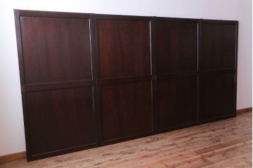 古民具・骨董　檜材のアンティーク高級板戸4枚セット