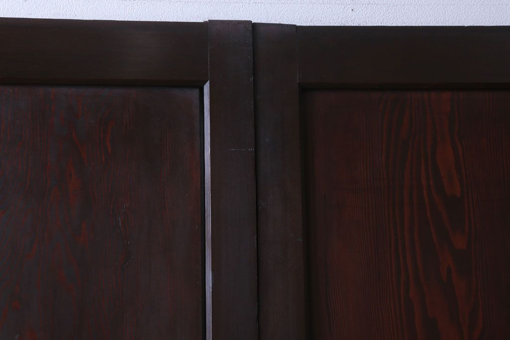 古民具・骨董　檜材のアンティーク高級板戸4枚セット