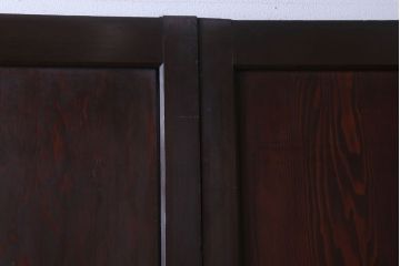 古民具・骨董　檜材のアンティーク高級板戸4枚セット