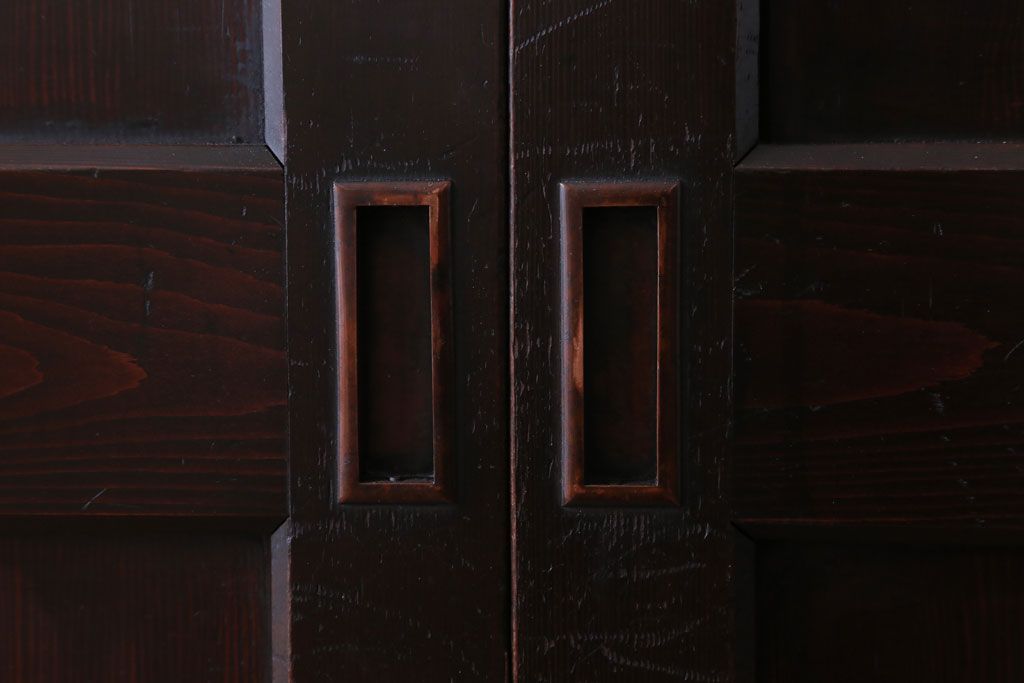 古民具・骨董　檜材のアンティーク高級板戸4枚セット