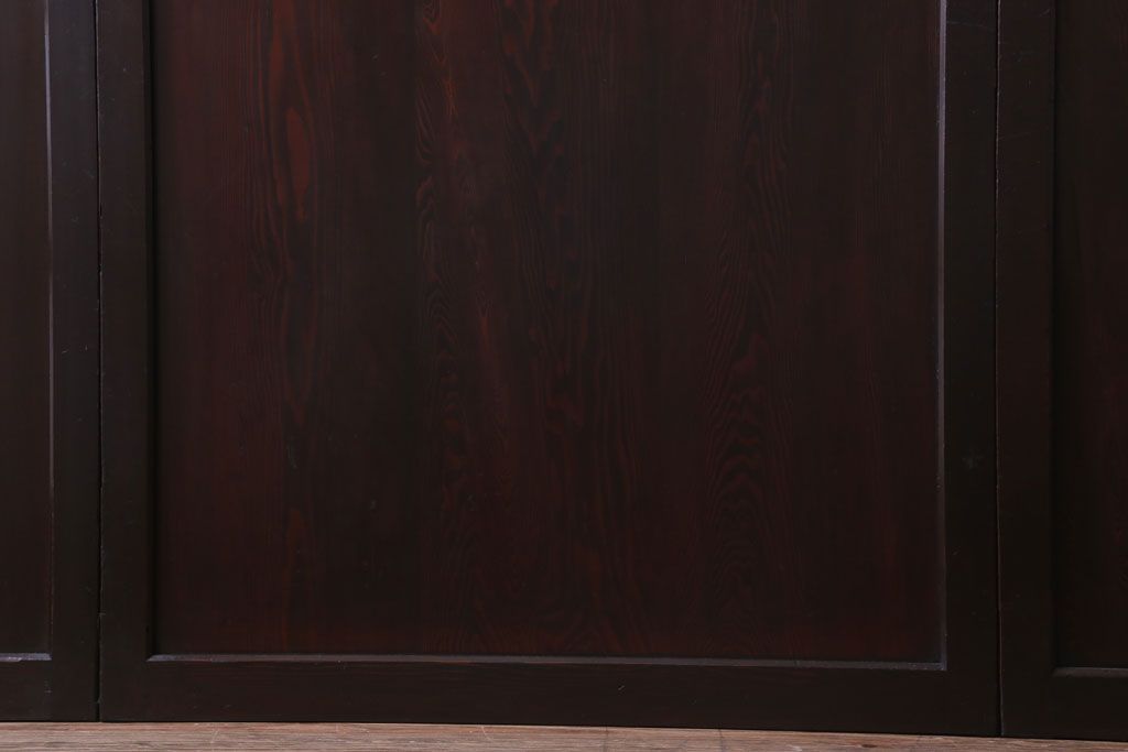 古民具・骨董　檜材のアンティーク高級板戸4枚セット