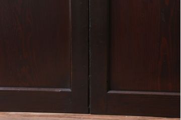 古民具・骨董　檜材のアンティーク高級板戸4枚セット