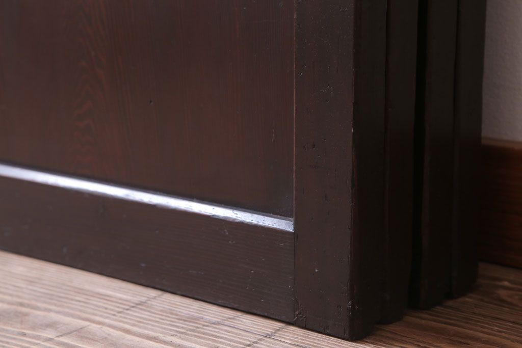 古民具・骨董　檜材のアンティーク高級板戸4枚セット