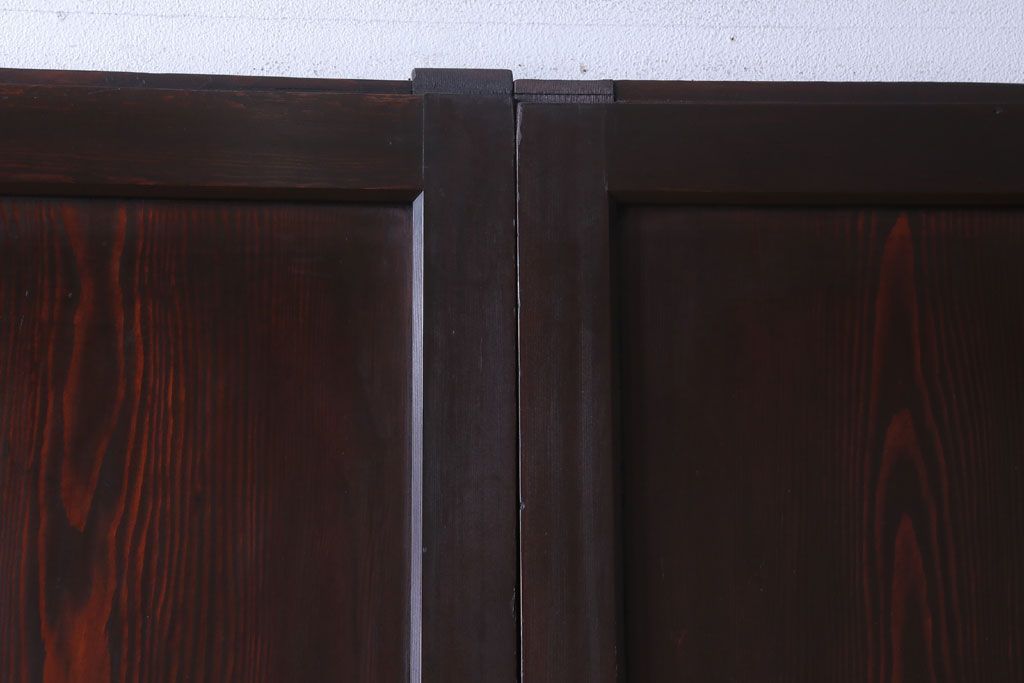 古民具・骨董　檜材のアンティーク高級板戸4枚セット