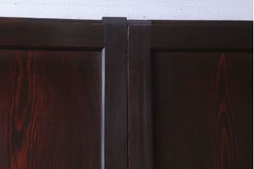 古民具・骨董　檜材のアンティーク高級板戸4枚セット